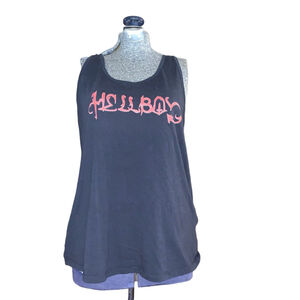 Women's Next Level Hellboy Graphic Tank Top XL Black Red